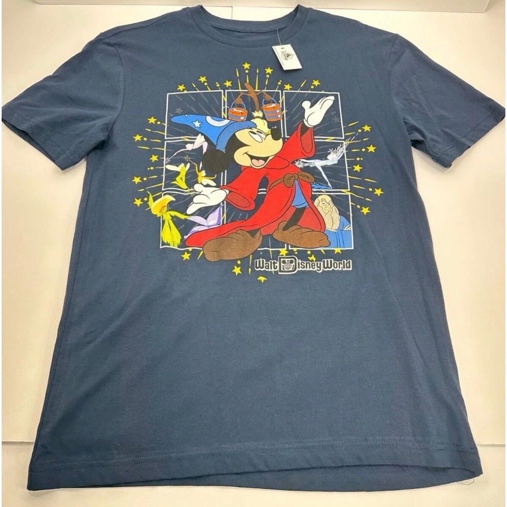 2024 Mickey Mouse Walt Disney World T-shirt Blue Size 2xl New Fantasia